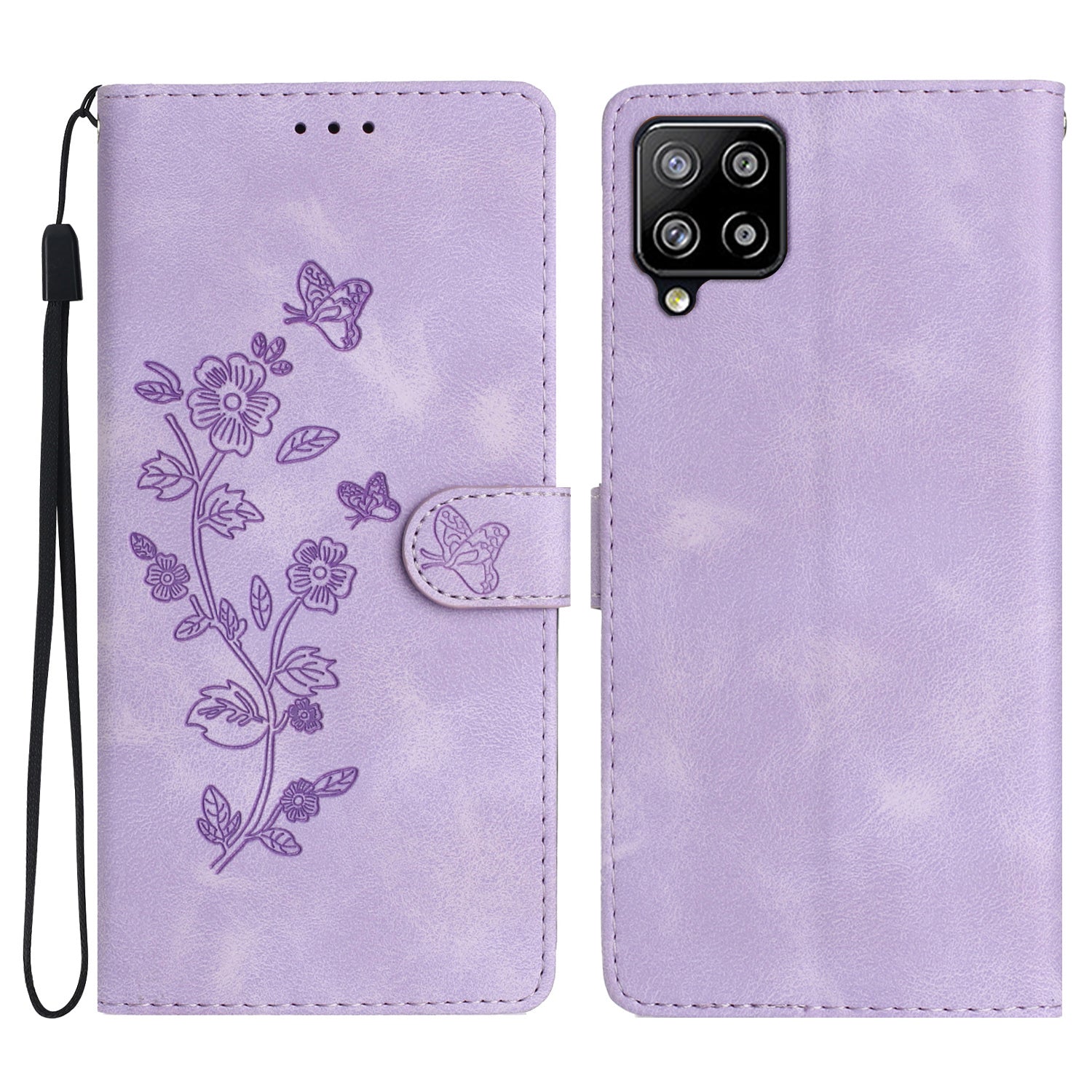 For Samsung Galaxy M53 5G Anti-drop Phone Case Imprinted Flower Wallet Stand Leather Cellphone Cover For Samsung Galaxy M53 5G Anti-drop Phone Case Imprinted Flower Wallet Stand Leather Cellphone Cover